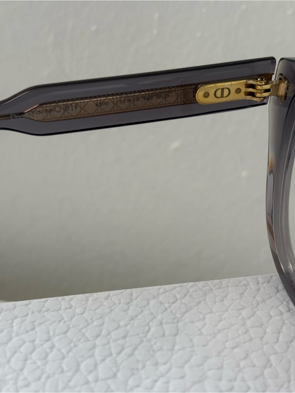Christian DIOR Women's Translucent Gray Cat-Eye Optical Glasses NWOT - Picture 4 of 6